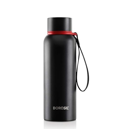 Borosil Hydra Trek Water Bottle, Stainless Steel Water Bottles, Vacuum Insulated Flask Bottles