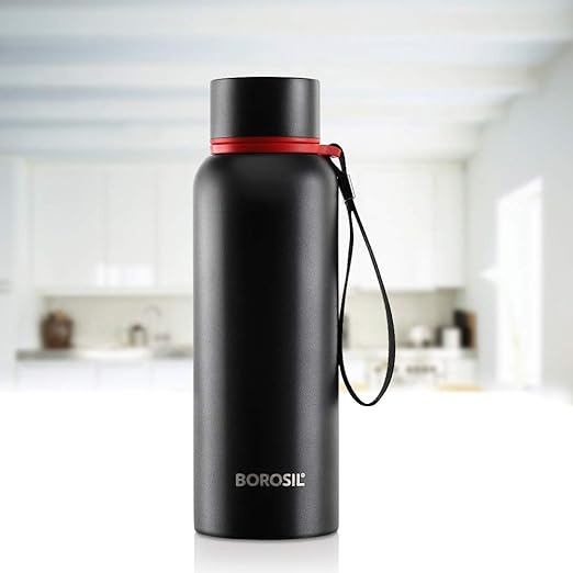 Borosil Hydra Trek Water Bottle, Stainless Steel Water Bottles, Vacuum Insulated Flask Bottles