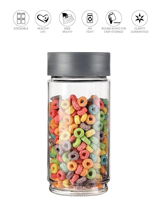 Cello Modustack Glassy Storage Jar, Set of 3