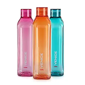 Cello Venice Plastic Water Bottle Set, Set of 3