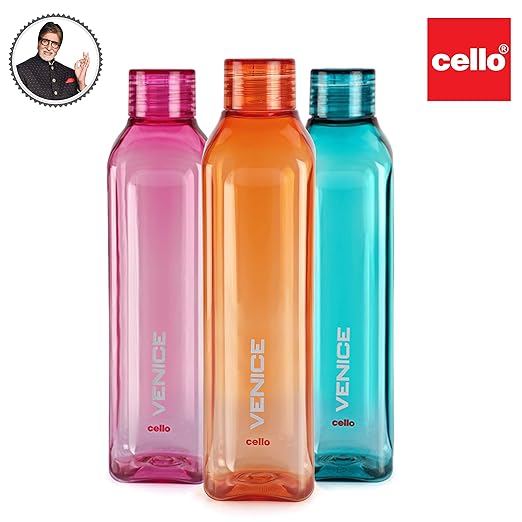Cello Venice Plastic Water Bottle Set, Set of 3