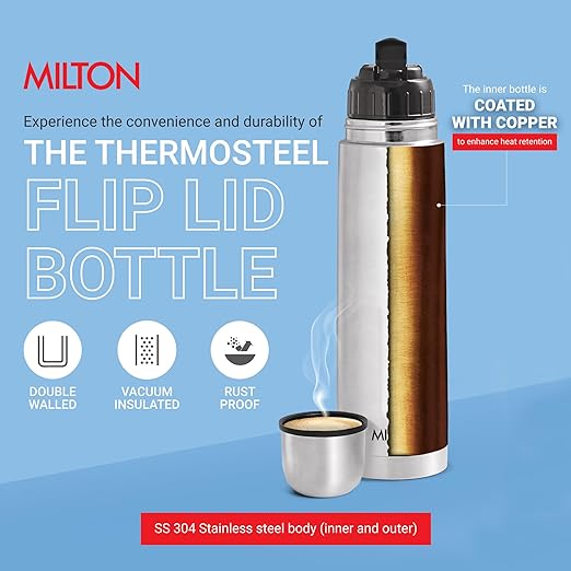 Milton Thermosteel Flip Lid Flask