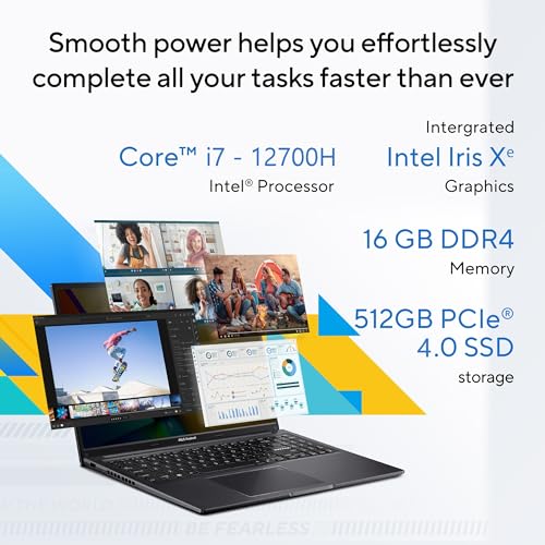 ASUS Vivobook 16, Intel Core i7-12700H 12th Gen (16GB/512GB/Win11/Office 2021/1.8 kg)