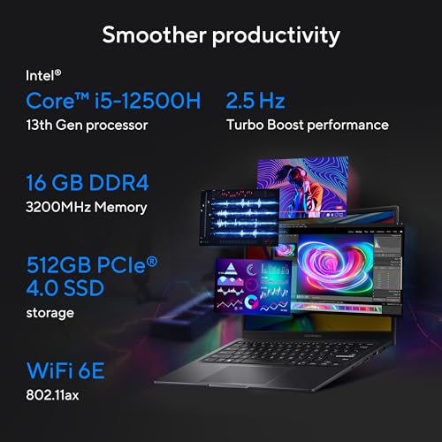 ASUS Vivobook 16X  60 Hz, Intel Core i5-12500H, Creator Laptop (16GB DDR4/512GB SSD/NVIDIA GeForce RTX 2050/Win 11/Office 2021/1.8 Kg)