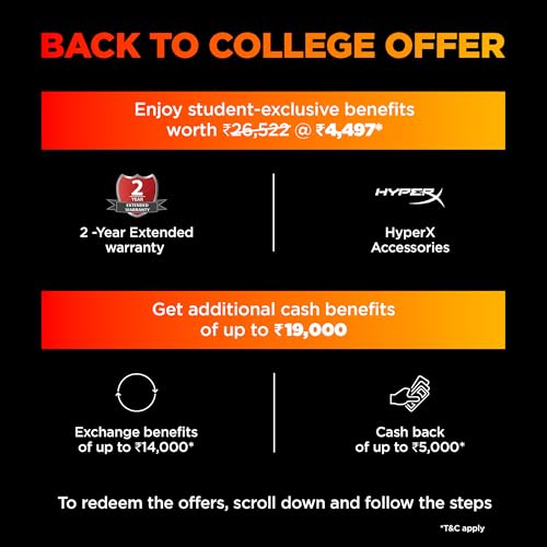 HP Victus Gaming Laptop (12th Gen Intel Core i5-12450H,4GB RTX 2050 GPU)