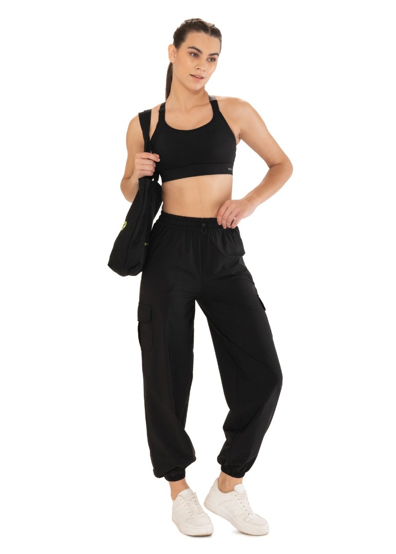 STRCH Nylon Women Strideflex Joggers - Black