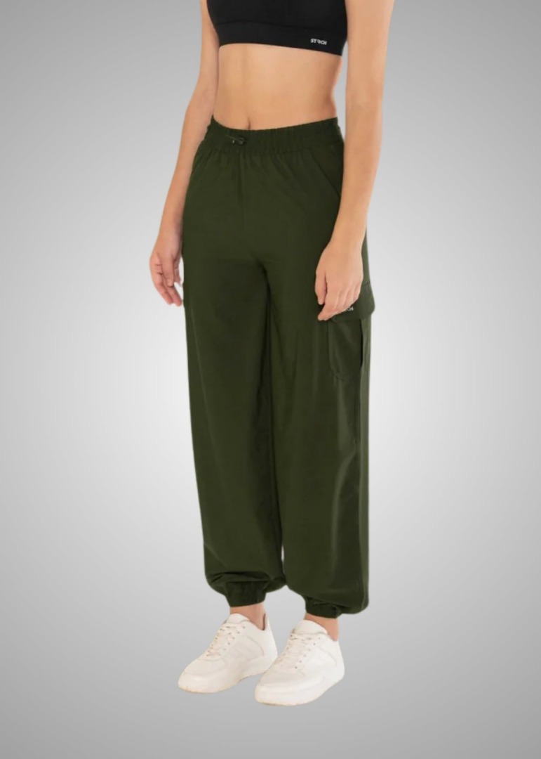 STRCH Nylon Women Strideflex Joggers - Dark Moss Green