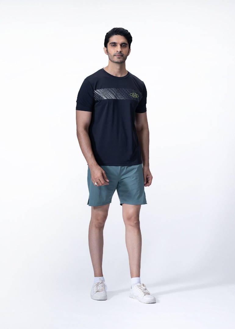 STRCH Prime Fit Tee For Men - Black STRCH Prime Fit Tee For Men - Black