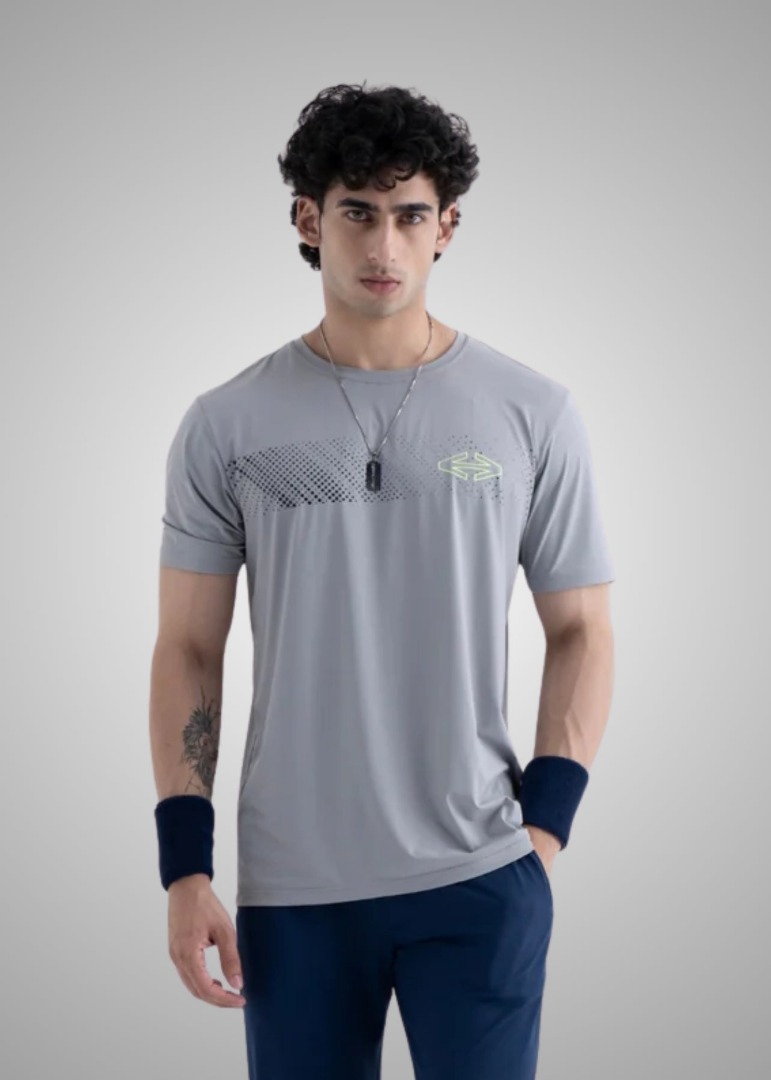 STRCH Prime Fit Tee For Men - Grey STRCH Prime Fit Tee For Men - Grey