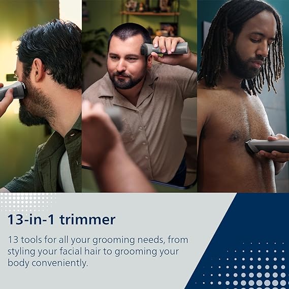 Philips New All in One Trimmer 13-in-1 Rechargeable Cordless Grooming Kit