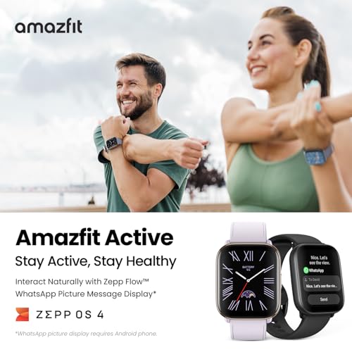 Amazfit Active 42mm Smartwatch - 1.75 inch Amoled Display