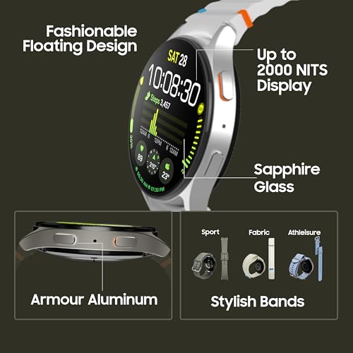 Samsung Galaxy Watch 7 (40mm, Cream, BT) with 3nm Processor & Dual GPS