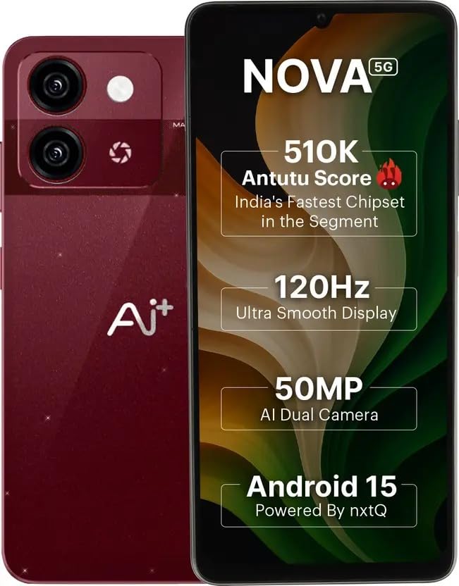 Ai+ Nova 5G | 13MP Camera | 90Hz Display | 5000mAh B