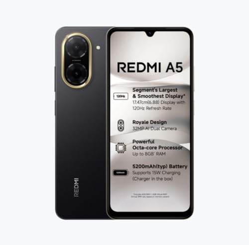 Redmi A5 | 13MP Camera | 90Hz Display | 5160mAh Batt