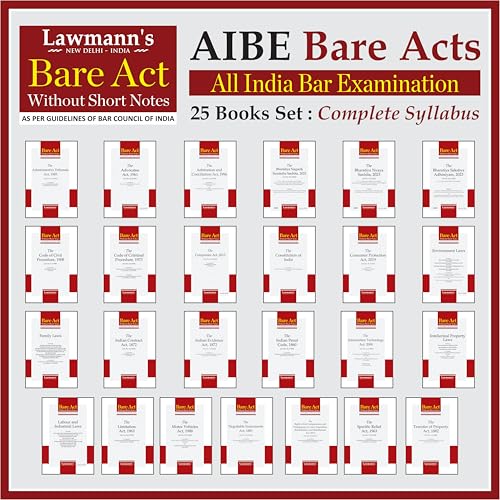 AIBE Bare Acts without Notes | 25 Books Set Combo AIBE Bare Acts without Notes | 25 Books Set Combo