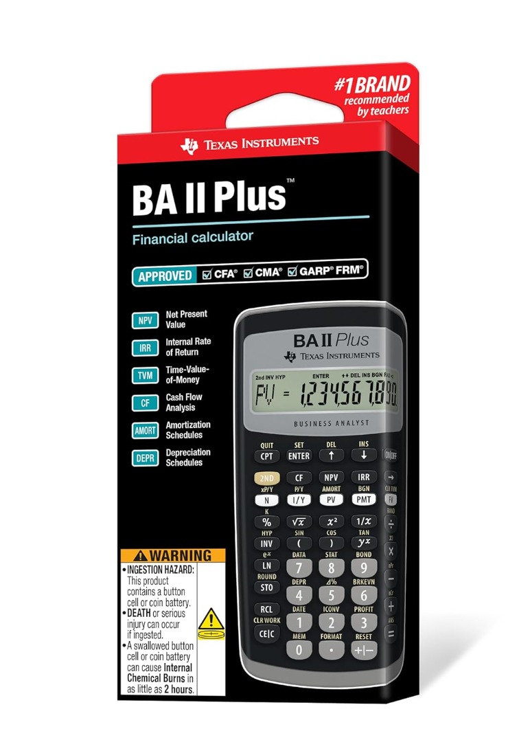 Texas Instruments BA II Plus Financial Calculator