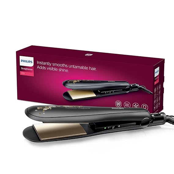 Philips BHS736/00 Kerashine Titanium Wide Plate Straightener with Silk Protect Technology