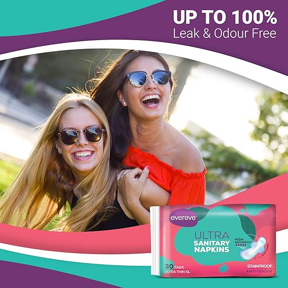 Evereve Ultra Sanitary Pad, 280mm, X-Large, Pack of 30