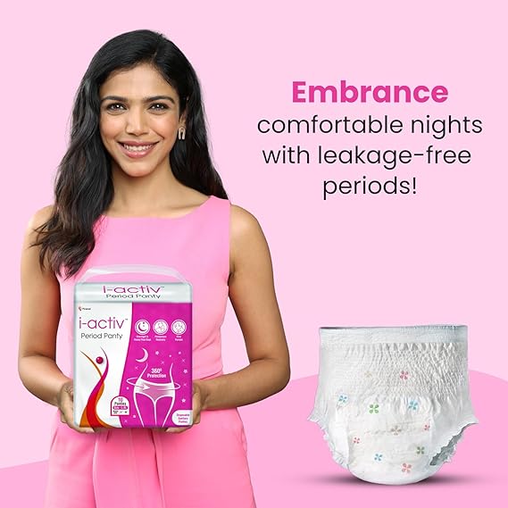 i activ Period Panty for Women, L- XL, Pack of 10