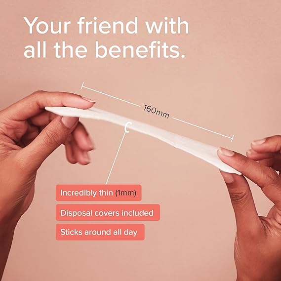 Nua Everyday Panty Liners, Super Thin (1mm) Panty Liners, Pack of 48