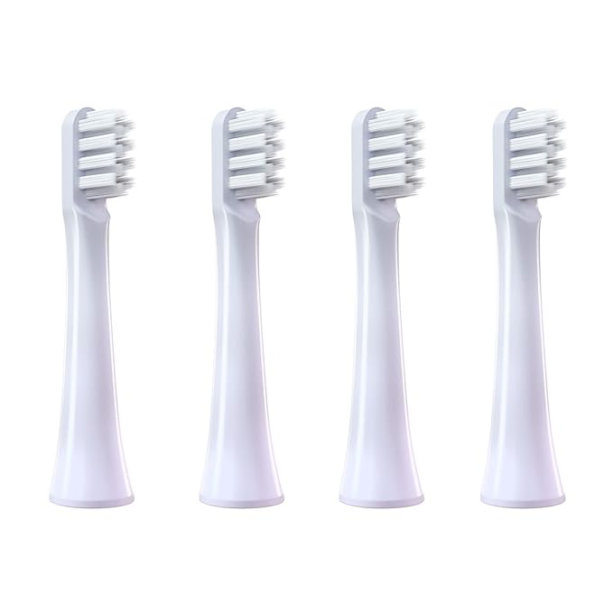 HANNEA MI Toothbrush Head T100 Replacement Brush Heads For Adults Compatible With Electric Toothbrush Heads, Pack of 4
