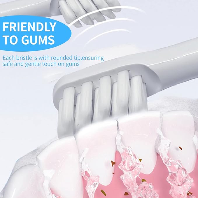 HANNEA MI Toothbrush Head T100 Replacement Brush Heads For Adults Compatible With Electric Toothbrush Heads, Pack of 4