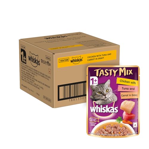 Whiskas Tasty Mix Adult (1+ Year) Wet Cat Food, Chic