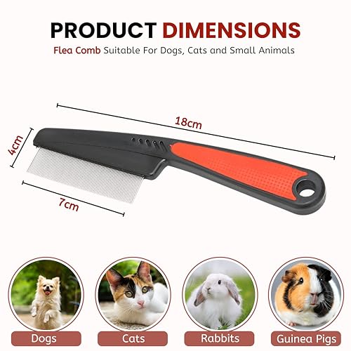 Foodie Puppies Pet Flea Comb For Dog, Cat, Birds And Rabbit (Flea Comb - Large)
