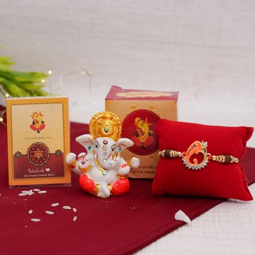 TIED RIBBONS Designer Rakhi for Brother -Premium Gan