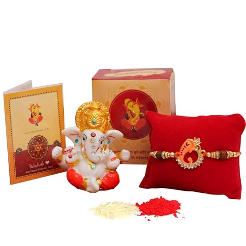 TIED RIBBONS Designer Rakhi for Brother -Premium Ganesha Figurine Rakhi Gifts for Brother