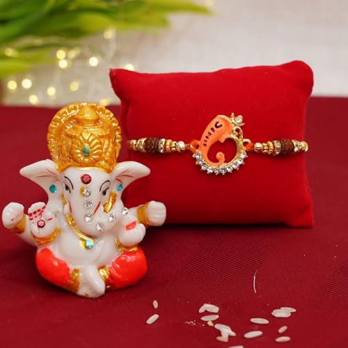 TIED RIBBONS Designer Rakhi for Brother -Premium Ganesha Figurine Rakhi Gifts for Brother