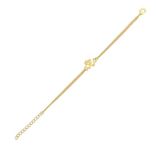 VOYLLA Auspicious Gold Tone Om Style Rakhi Bracelet- Rakhi For Brother