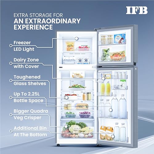 IFB 285 L 3 Star Frost Free Double Door Refrigerator, 2024 Model