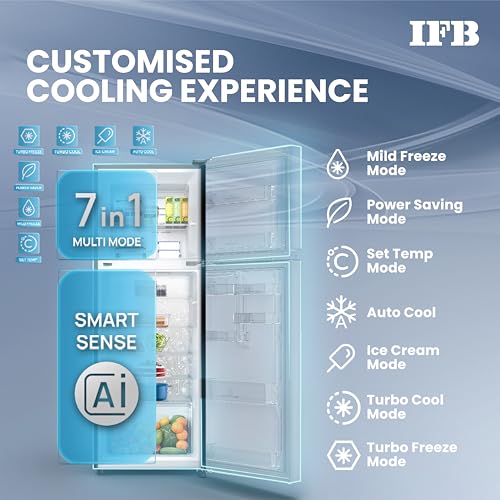 IFB 285 L 3 Star Frost Free Double Door Refrigerator, 2024 Model