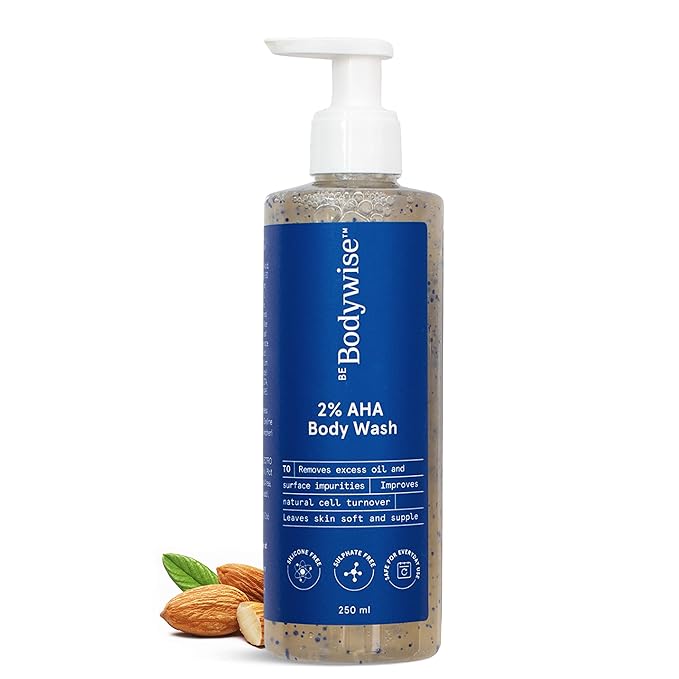 Be Bodywise 2% AHA Body Wash With 1% Lactic Acid, Glycolic Acid & 4% Glycerin