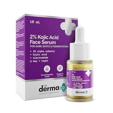 The Derma Co 2% Kojic Acid Face Serum with 1% Alpha Arbutin & Niacinamide for Dark Spots And Pigmentation