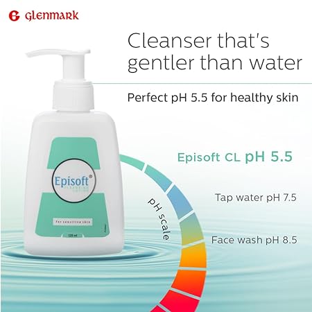 Episoft Glenmark Episoft Cleansing Lotion For Sensitive&Dry Skin IGentle Cleanser For skin Removes Excess Oil