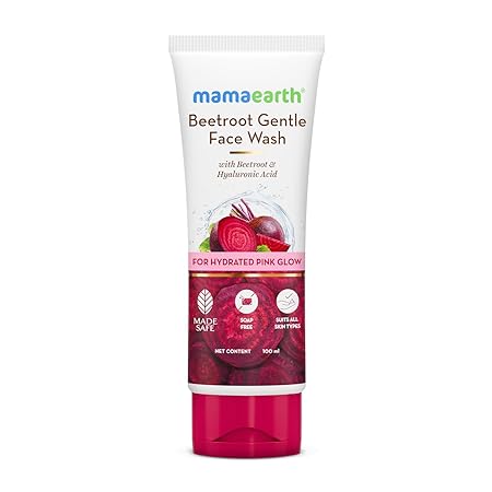 Mamaearth Beetroot Gentle Face Wash & Hyaluronic Acid For Hydrated Pink Glow