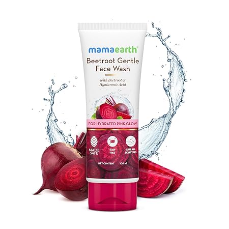 Mamaearth Beetroot Gentle Face Wash & Hyaluronic Acid For Hydrated Pink Glow