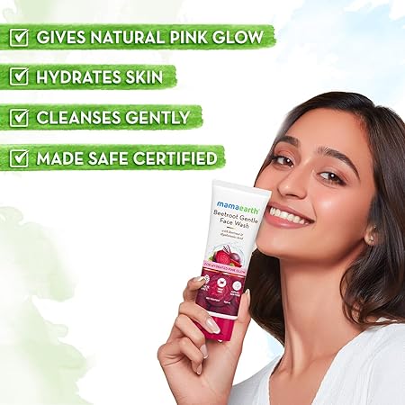 Mamaearth Beetroot Gentle Face Wash & Hyaluronic Acid For Hydrated Pink Glow