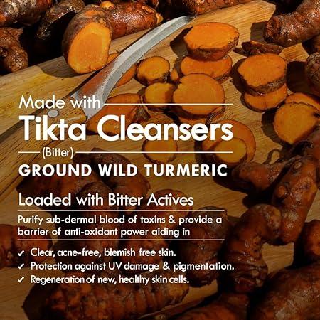 Nat Habit Ubtan Face Wash, Fresh Daily Tikta For Men & Women, Skin Brightening With Activated Wild Turmeric