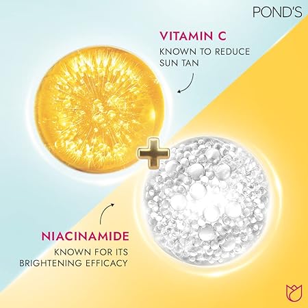 Ponds Detan Facewash for Tan Reduction, with Brightening Vitamin C & Niacinamide