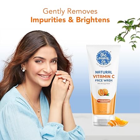 The Moms Co Natural Simple Vitamin C Face Wash for Women & Men Clean & Glowing Skin