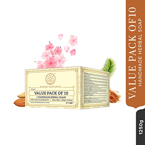 Khadi Natural Handmade Herbal Soap Combo Assorted Natural Soap Gift Set, Pack of 10