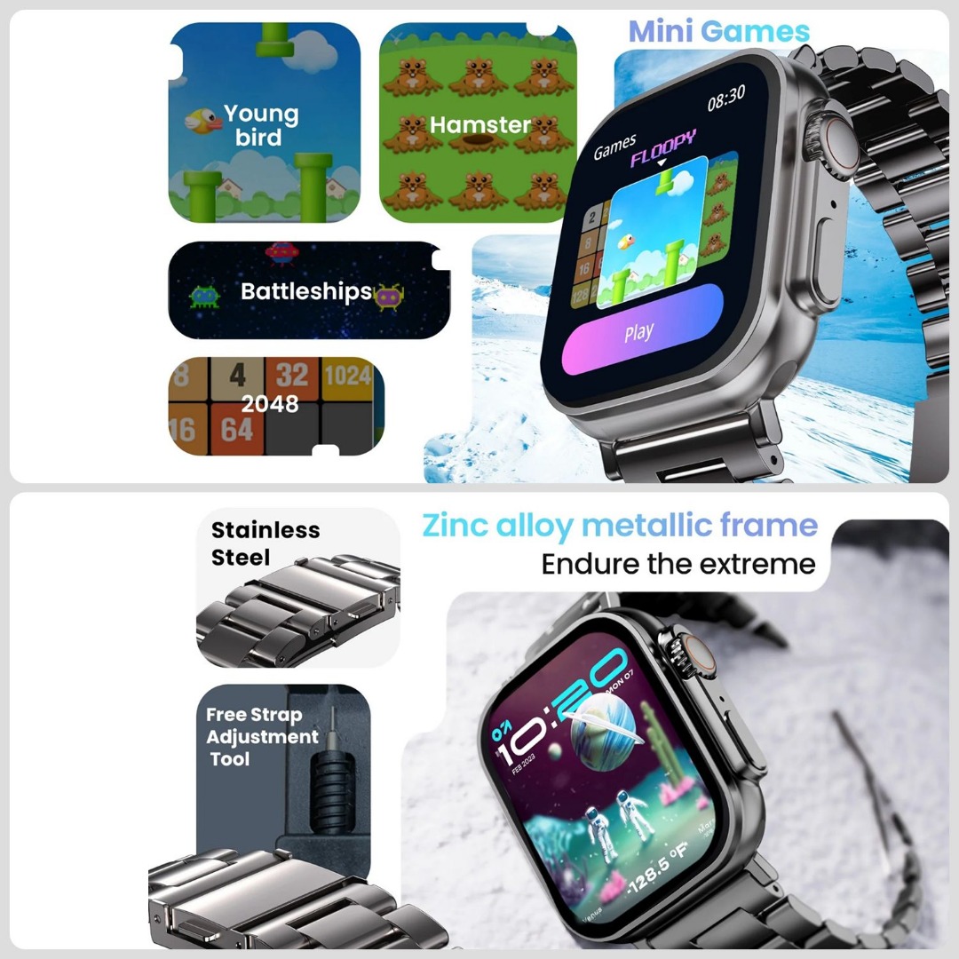 Goboult Crown 1.95'' Hd Display | BT Calling | Worki Goboult Crown 1.95'' Hd Display | BT Calling | Worki