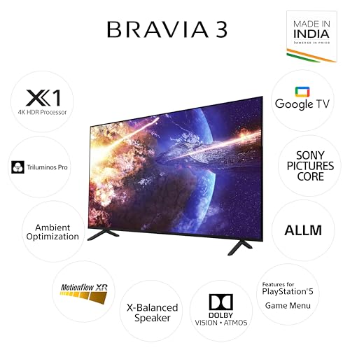 Sony BRAVIA 3 Series 164 cm (65 inches) 4K Ultra HD Smart LED Google TV