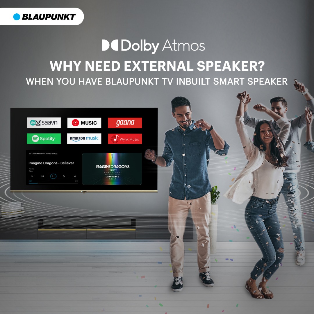 Blaupunkt Cyber Sound 65 inches Ultra HD 4K LED Smart Android TV with Dolby Atmos & Dolby Vision