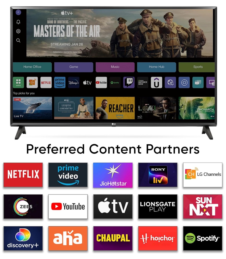 LG LR57 80 cm (32 inch) HD Ready LED Smart WebOS TV 2025 Edition (32LR570B6LA)