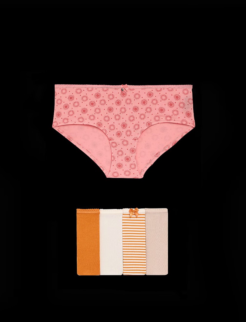 M&S Pack 5 Cotton Mix Knickers for Women