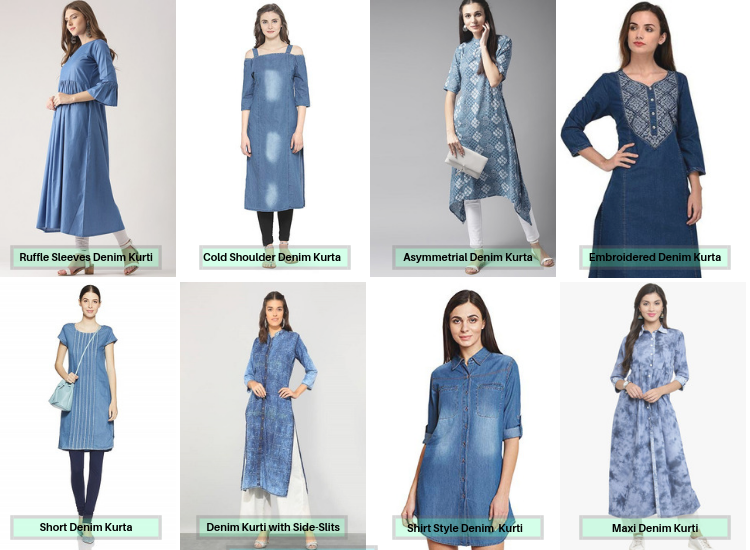 long kurtis to wear with jeans